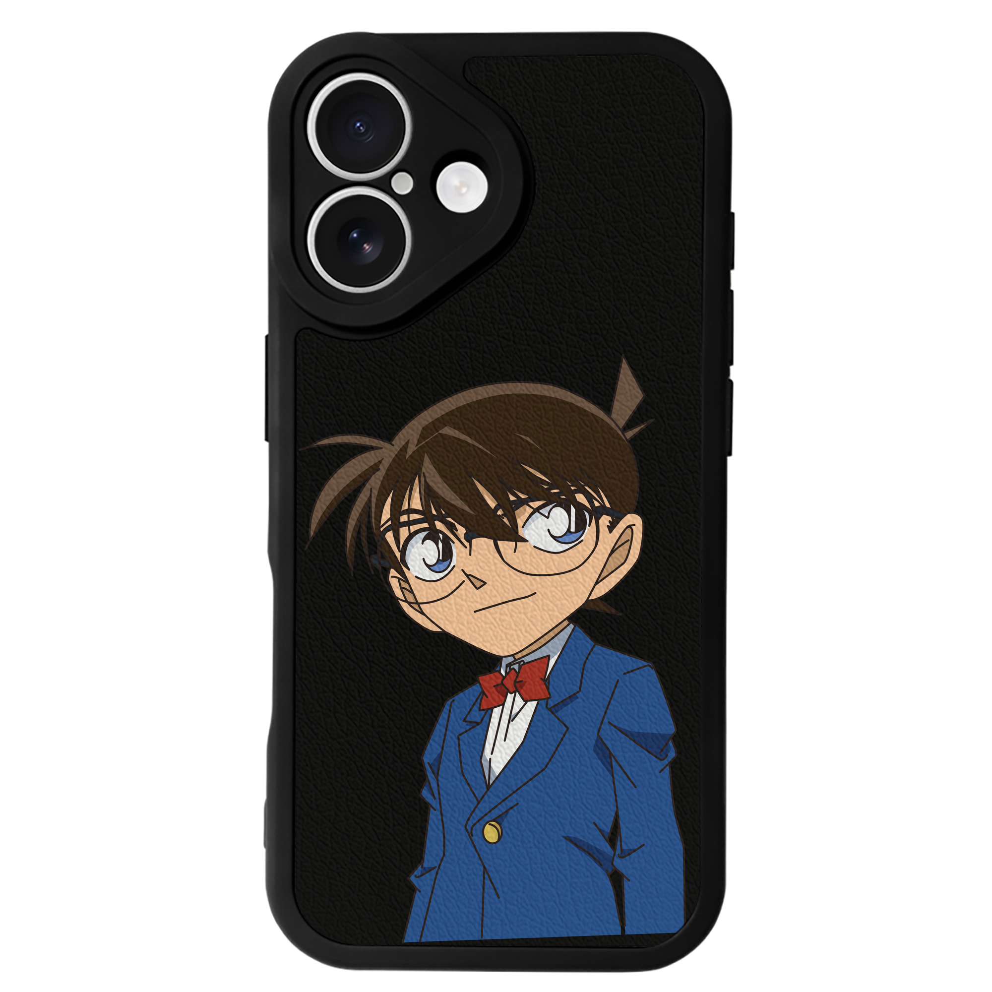 （画像用） 名探偵コナン 江戸川 コナン Detective Conan Conan Edogawa 【iPhone 16シリーズ対応】シリコンスマホケース（レザー調） 材質：シリコン